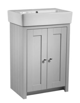 Lansdown 575 Freestanding Unit & Basin - Pebble Grey