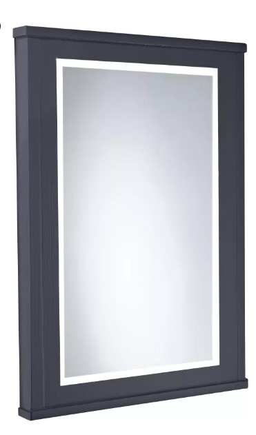LANSDOWN 600 FRAMED ILLUMINATED MIRROR - MATT DARK GREY