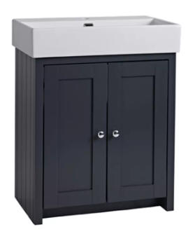 LANSDOWN 700 FREESTANDING UNIT & BASIN - MATT DARK GREY