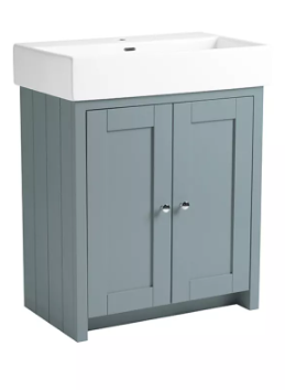 LANSDOWN 700 FREESTANDING UNIT & BASIN - MINERAL BLUE