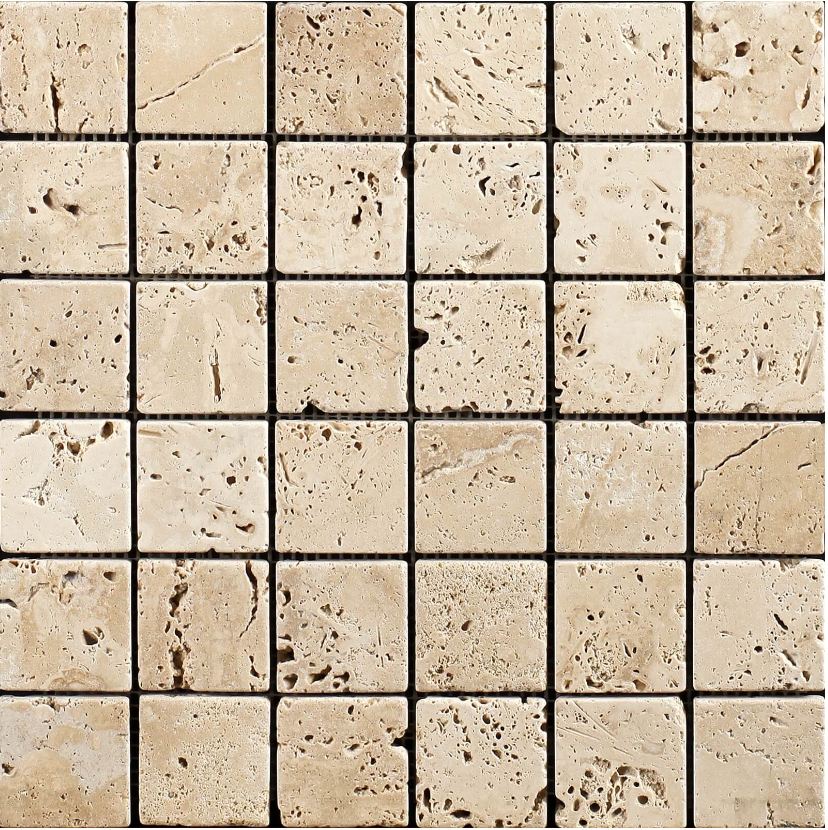 Lydia Antique Tumbled (Travertine) 48x48mm- Price per m2