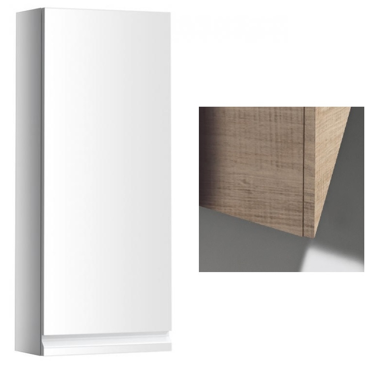 Wall cabinet, with small projection, 1 door, right hinged - BRIGHT OAK