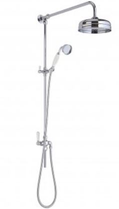 GRAND RIGID RISER KIT WITH DIVERTER, 8" FIXED APRON HEAD AND HANDSET