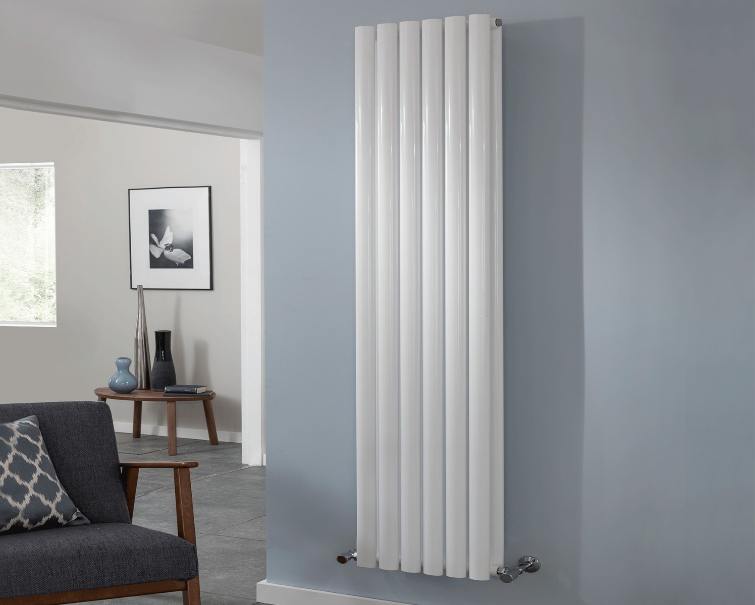 Designer Radiators Lure Double Heating Only - Anthracite 1800x352