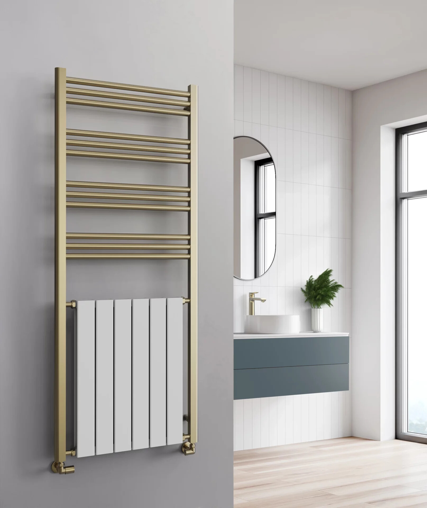 Harmonique Brushed Brass 1200 x 600mm