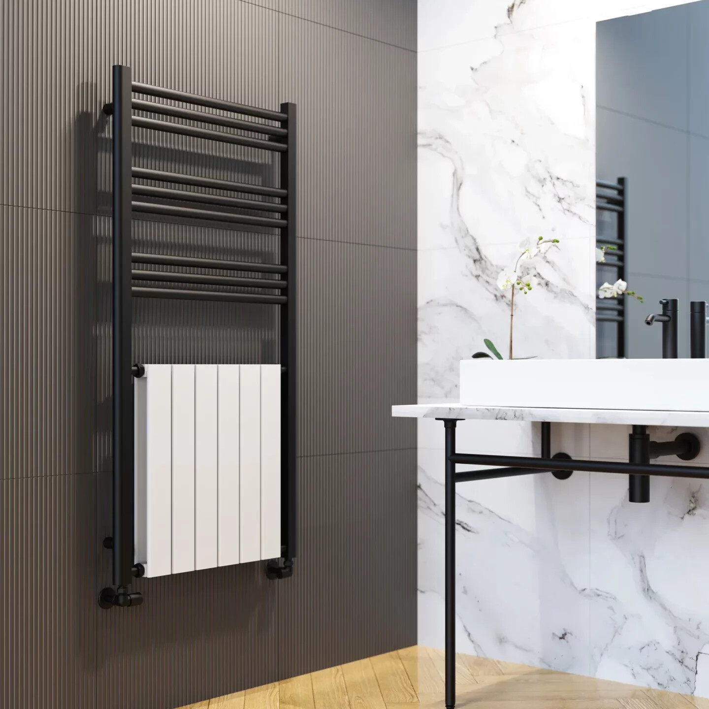 Harmonique Matt Black 1200 x 500mm
