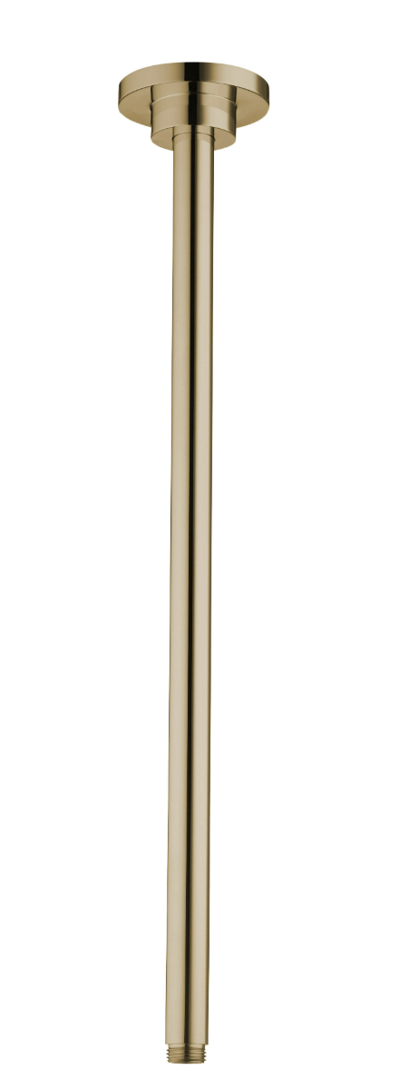 Round ceiling mounted 450mm easy-fit arm Brushed Brass