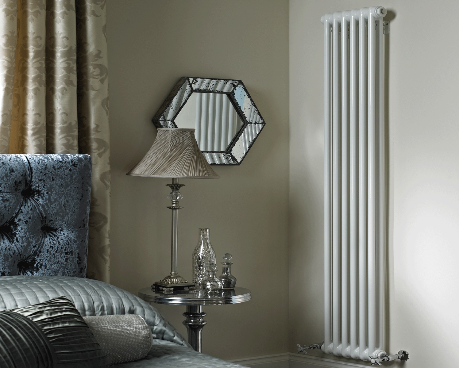 Designer Radiators Mode 2 Column 10 Section Radiator Mild Steel - White Ral 9016 600x460