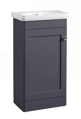 MARSTON CLOAKROOM UNIT & BASIN - MATT DARK GREY