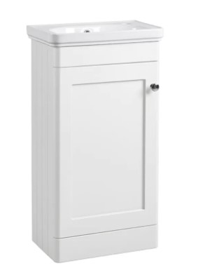 MARSTON CLOAKROOM VANITY UNIT & BASIN - Paper White