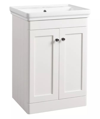 Marston 600 Floor Mounted Unit & Basin - Paper White