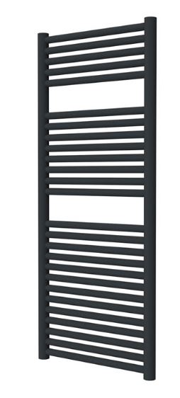 Radox Hercules 1200 x 542 Matt Black Designer Towel Radiator Output (BTU) 2240