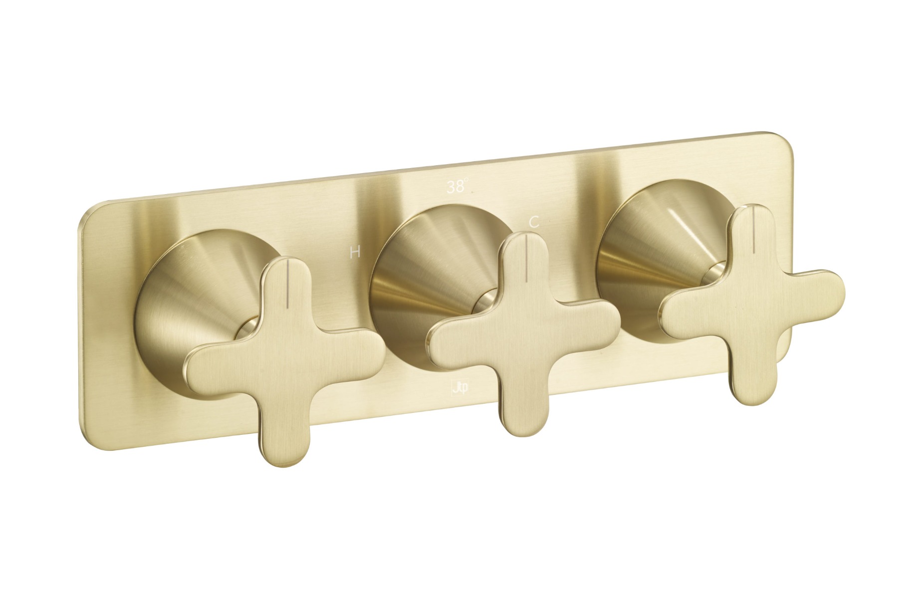 Thermostatic concealed 3 outlet shower valve (both handles included)