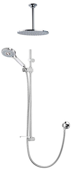Aqualisa - Vita adjustable handset with 250mm round fixed ceiling head