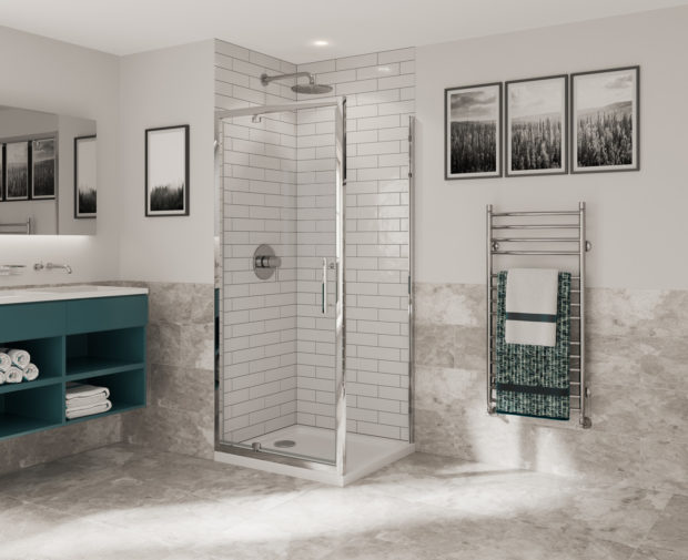 Optima 6 Pivot Door 700 X 1900mm Chrome