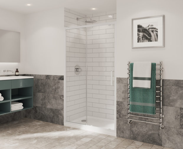 Optima 6 Sliding Door 1200 X 1900mm White