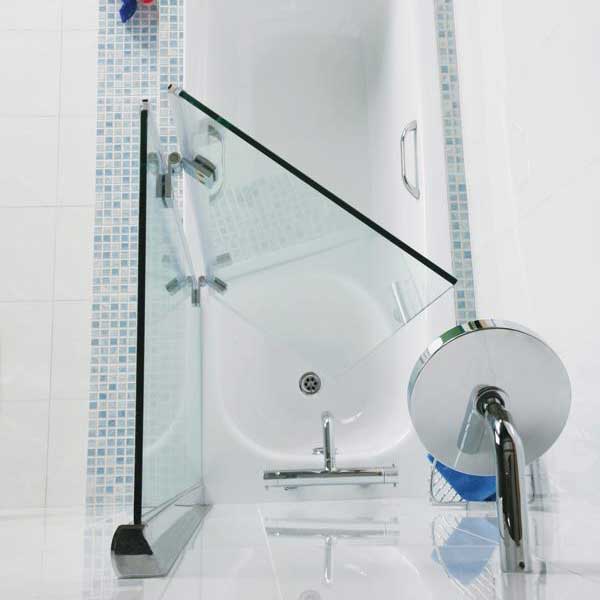 Innov8 Inward Folding Hinged Bath Screen 900mm