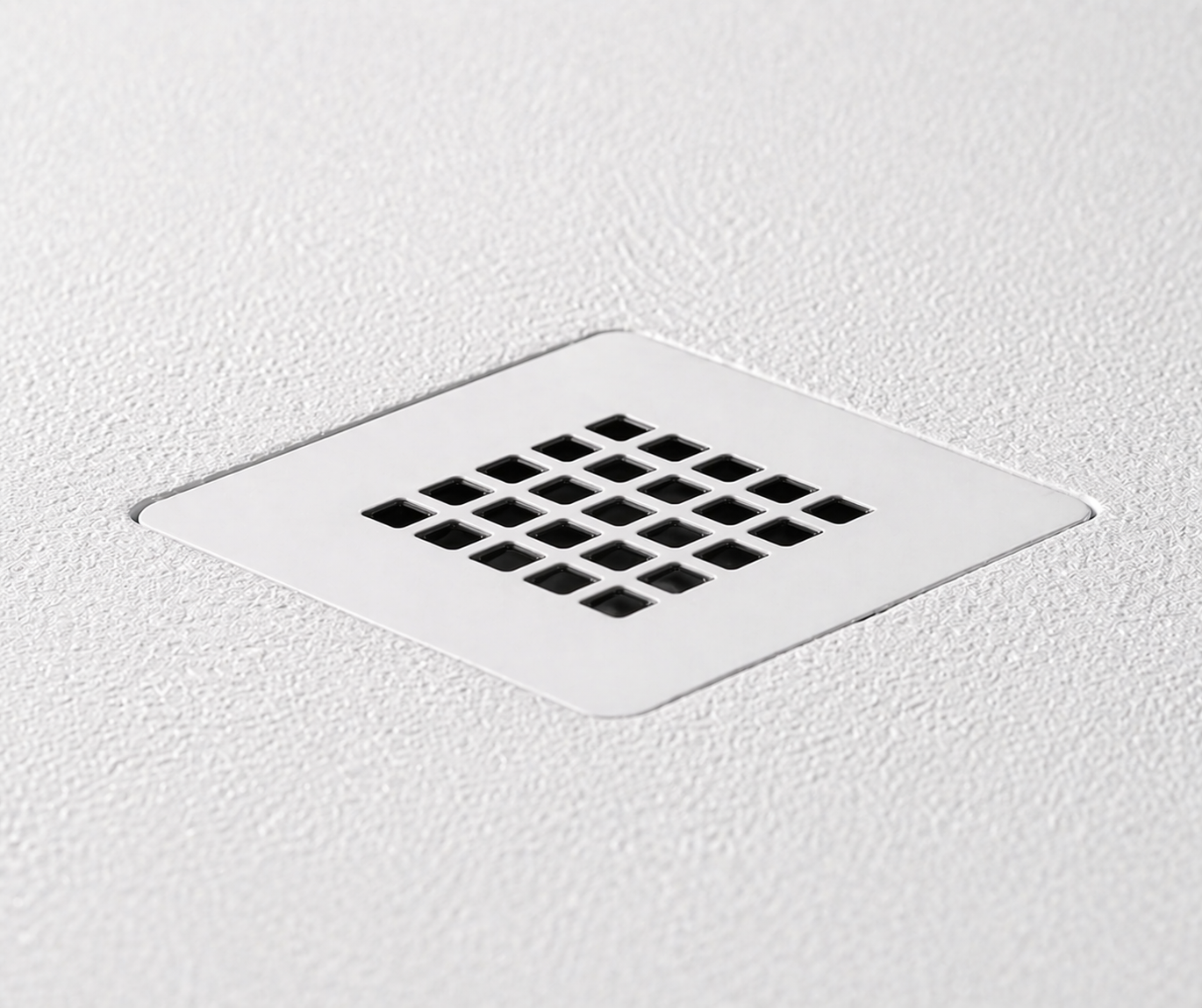 125 x 125 White Stainless steel Grille (RAL 9016 Traffic white)