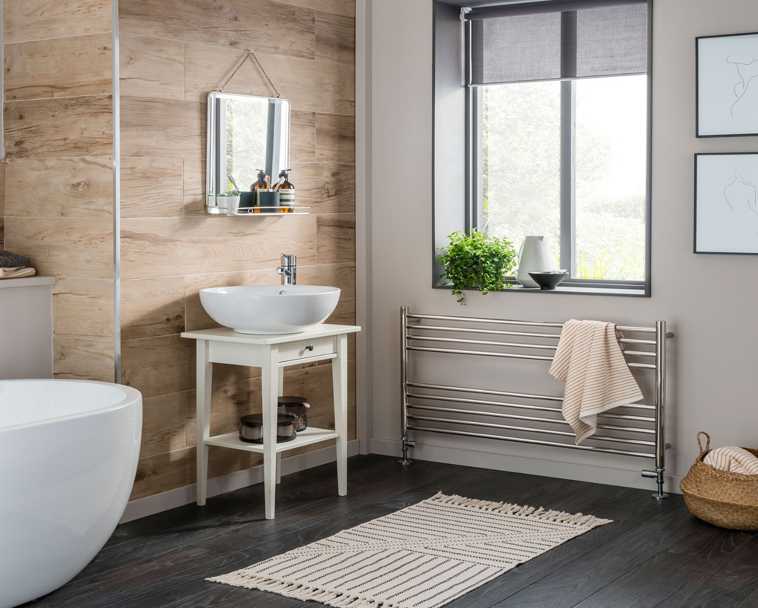 Ladder Rails Pearl Dual Energy Only - Polished Stainless Steel 600x1000