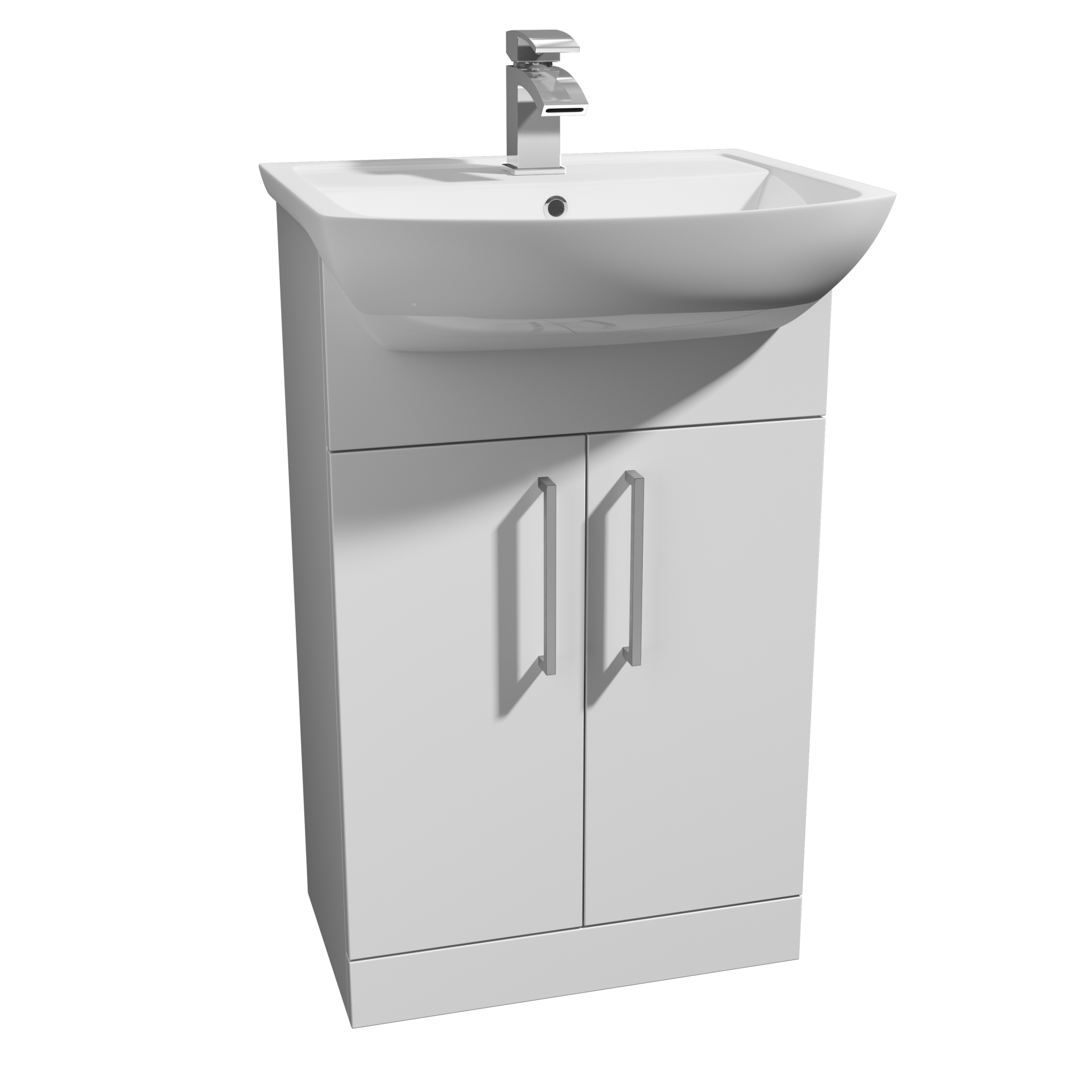 Pure Semi Recessed Basin 550mm 1TH
