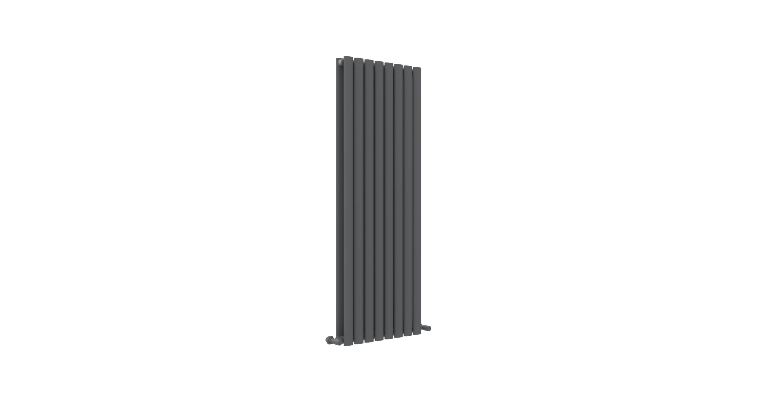 JTP - PRIMO ANTHRACITE OVAL DOUBLE ROOM RADIATOR VERTICAL 1600X480