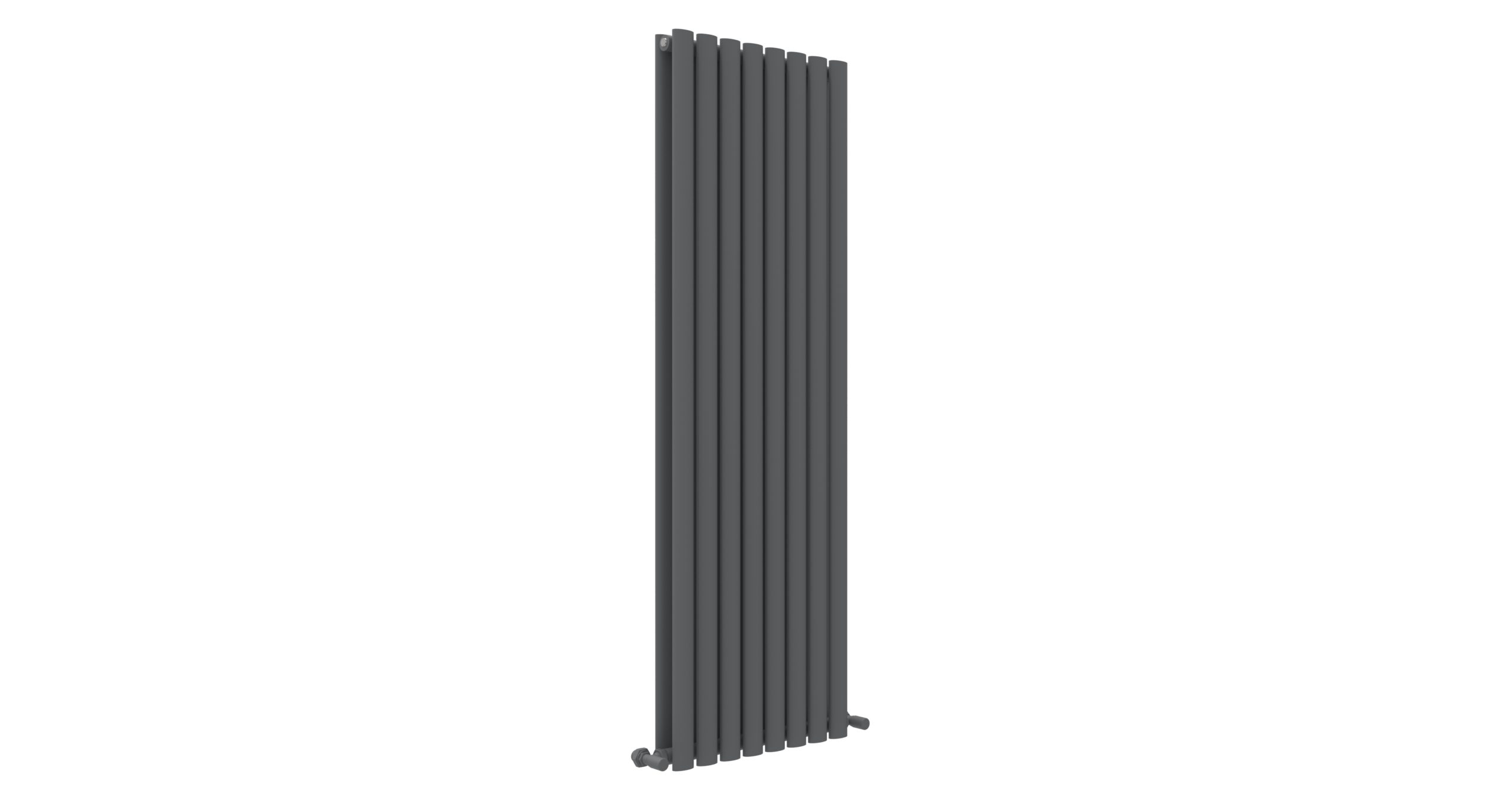 JTP - PRIMO ANTHRACITE OVAL DOUBLE ROOM RADIATOR VERTICAL 1800X480