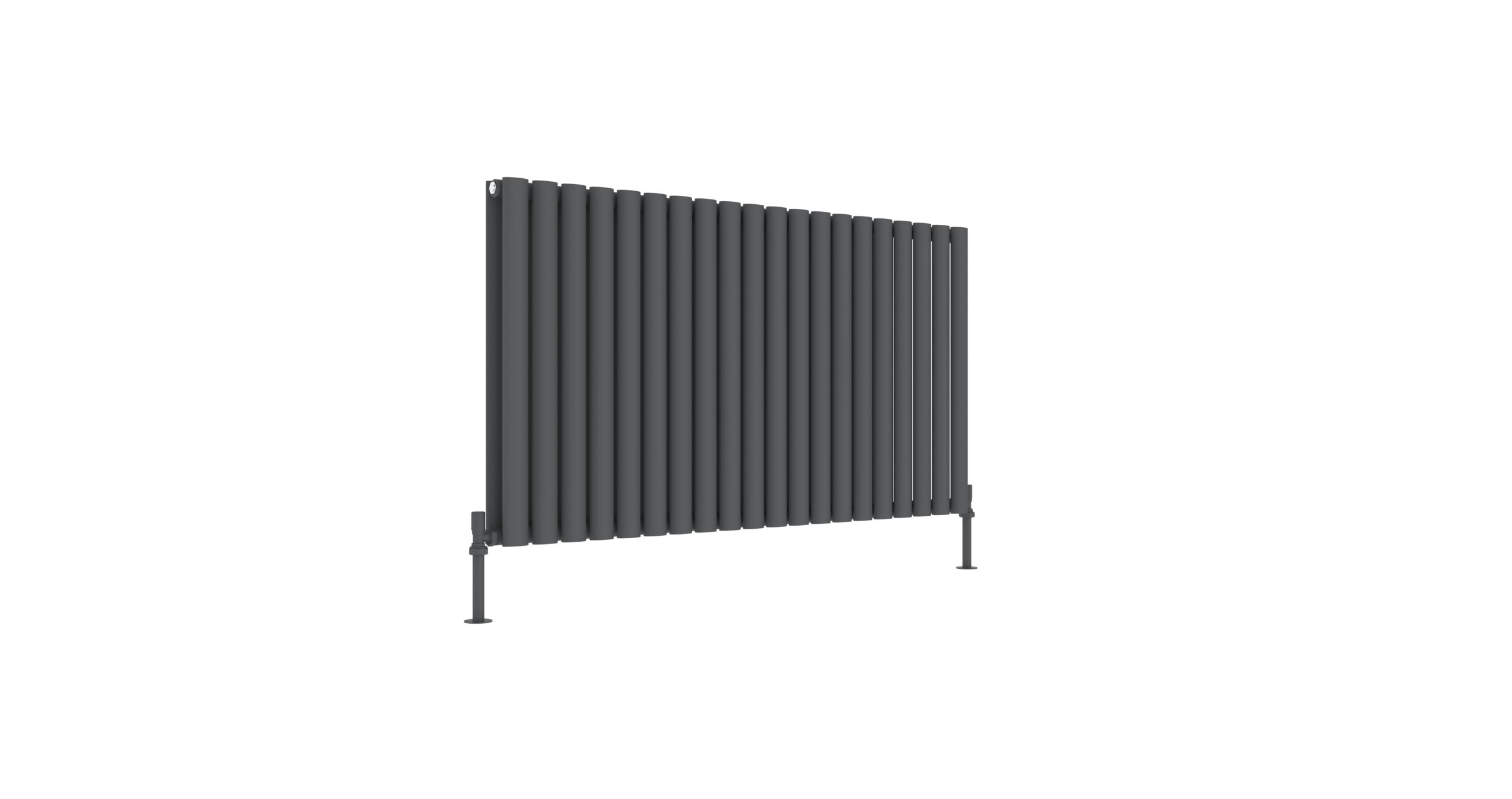JTP - PRIMO ANTHRACITE OVAL DOUBLE ROOM RADIATOR HORIZONTAL 600X1200