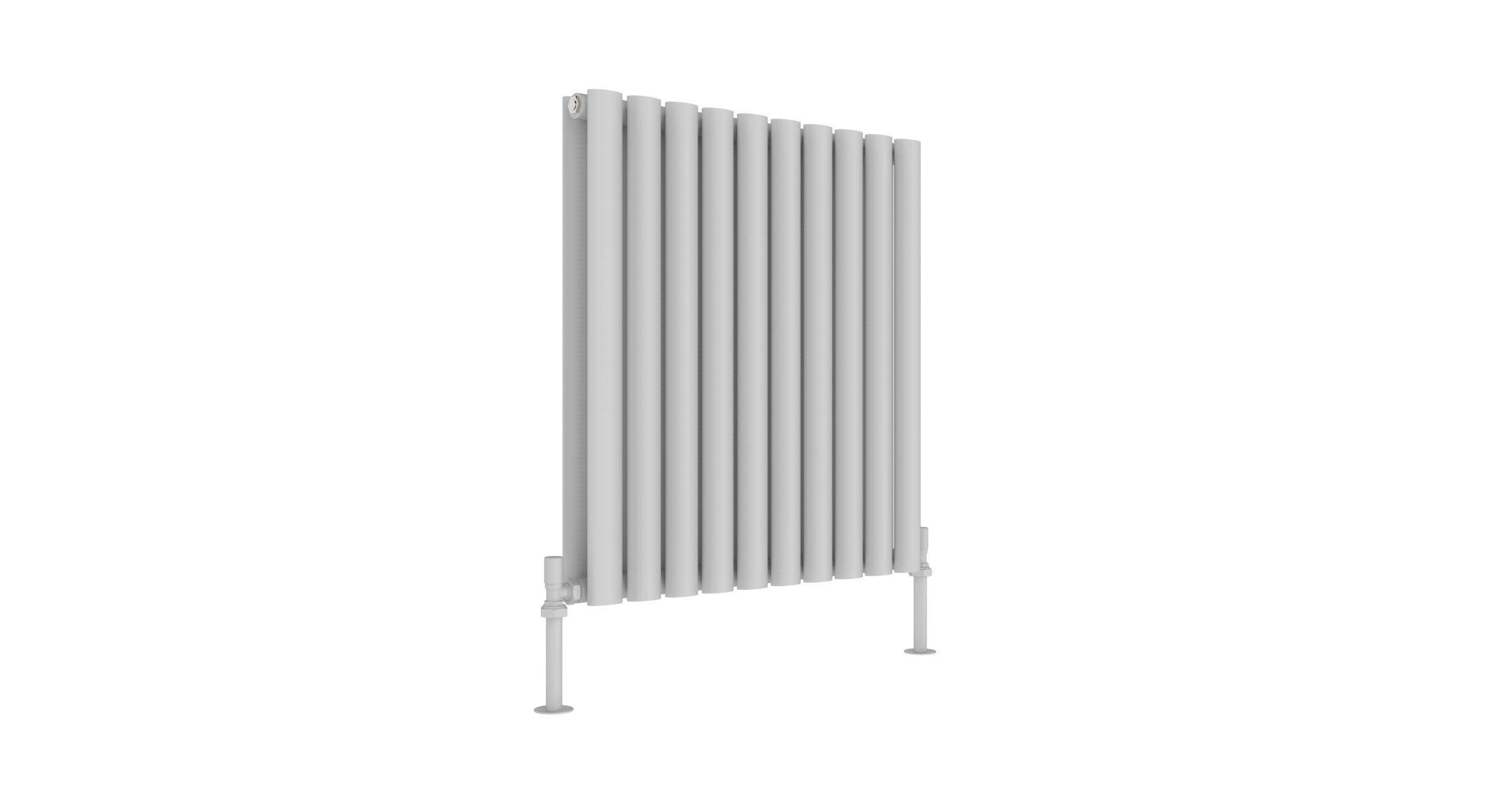 JTP - PRIMO WHITE OVAL DOUBLE ROOM RADIATOR HORIZONTAL 600X600