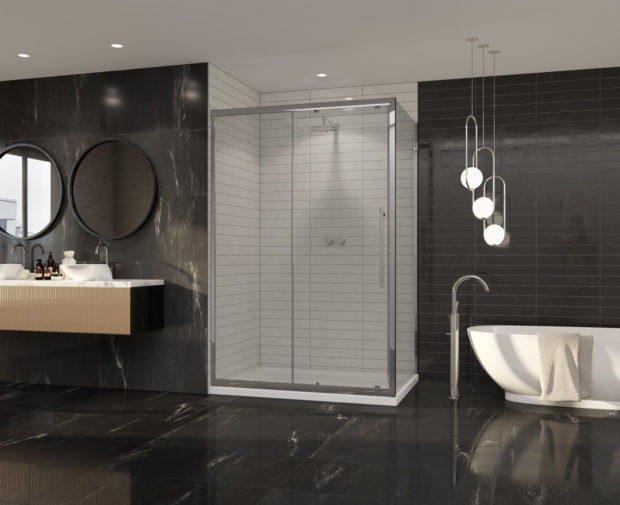 Premier 8 Sliding Door 1100 X 2000mm Chrome