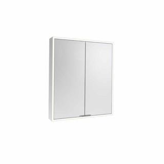 Portrait 600 Illuminated Bathroom Cabinet - Aluminium