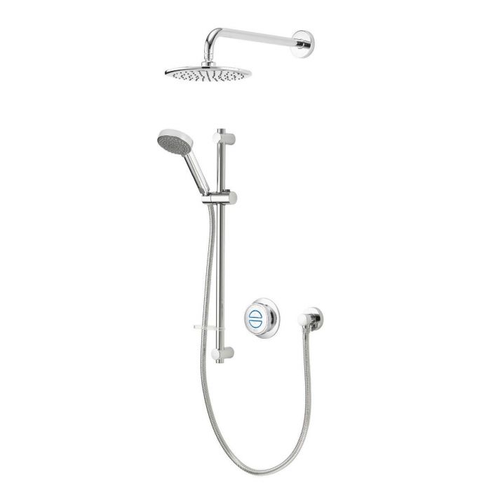 Quartz Classic Smart Digital Shower Concealed with Adjustable and Fixed Wall Head (Gravity Pumped)