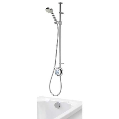 Exposed Shower with Adjustable Head & Overflow Bath Filler