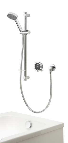 Quartz Touch Concealed Shower with Adjustable Head & Overflow Bath Filler - Standard