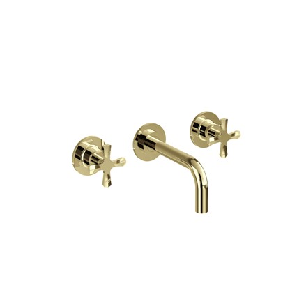 Riviera 3 Hole Basin Mixer Wall-mounted -Gold