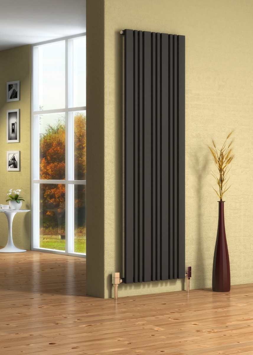 Bonera Vertical Mild Steel Radiator 324 x 1800mm anthracite