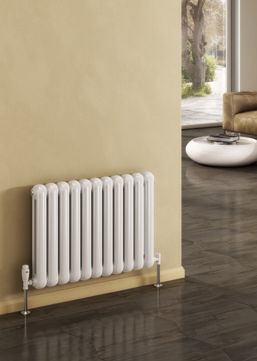 Coneva Horizontal Mild Steel Radiator 440 x 550mm white
