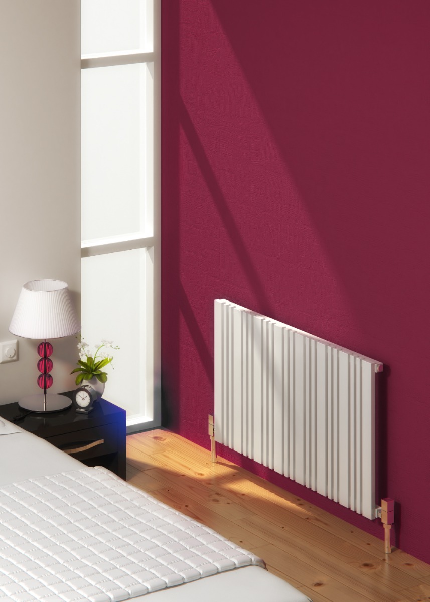Bonera Horizontal Mild Steel Radiator 456 x 550mm white