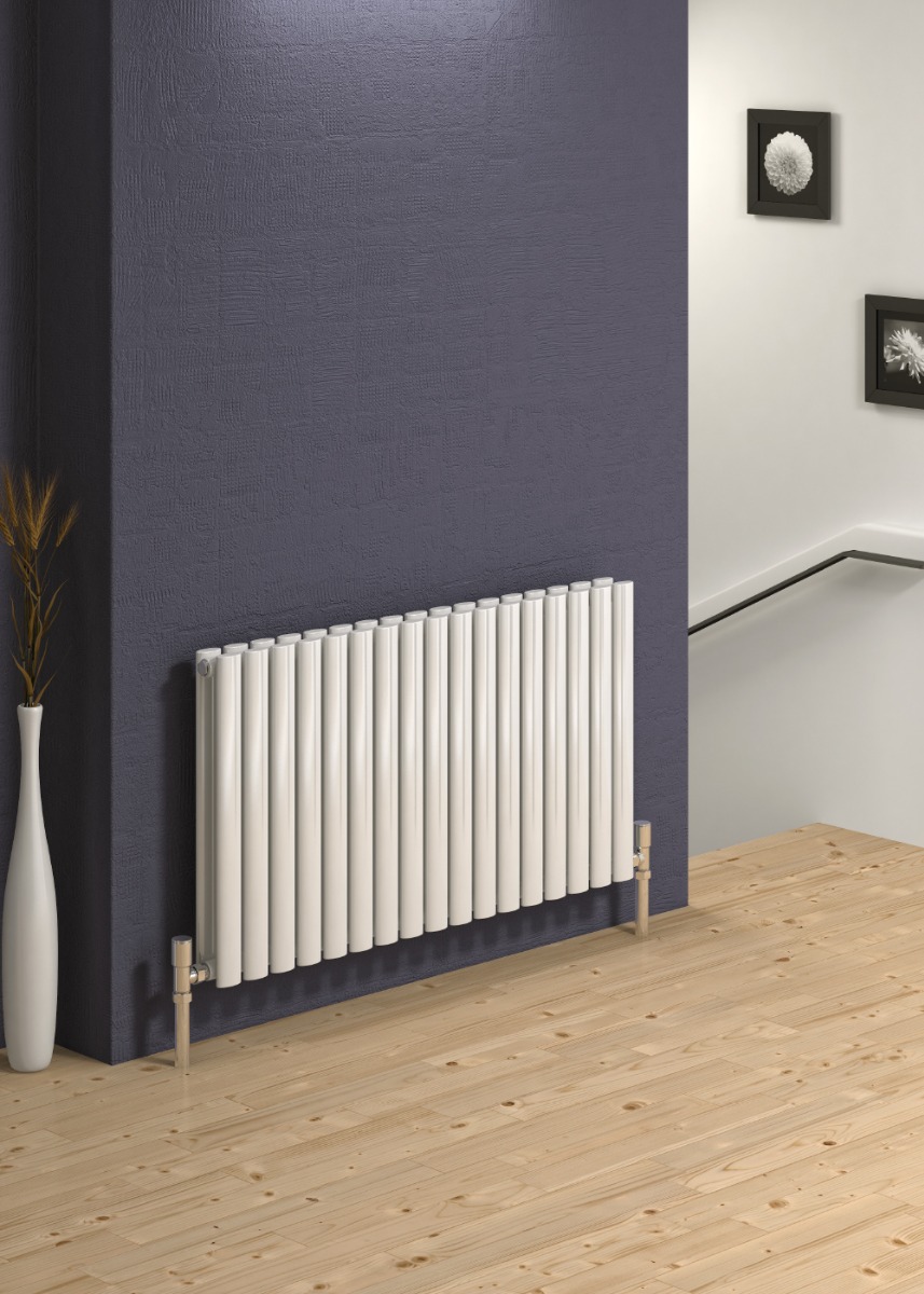 Neva Double Horizontal Mild Steel Radiator 1003 x 550mm white 