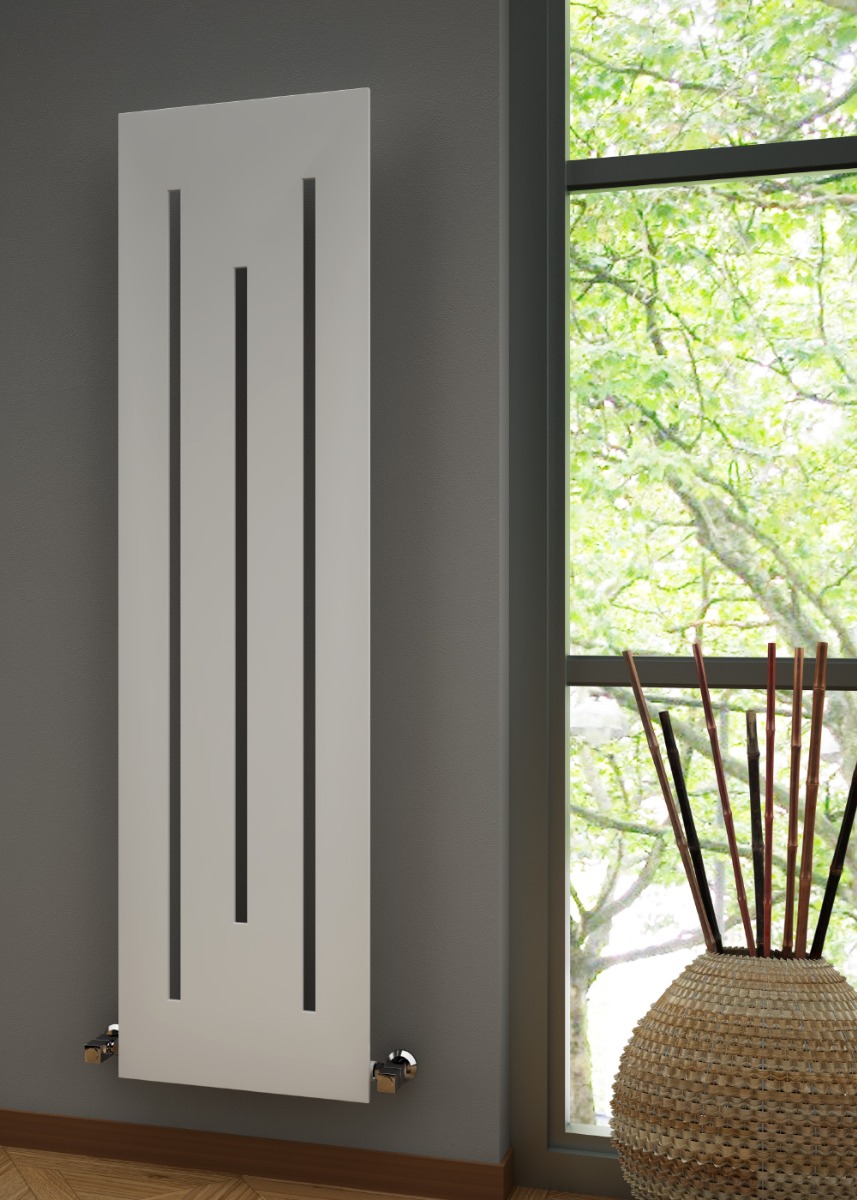 Line Mild Steel Radiator 490 x 1800mm white