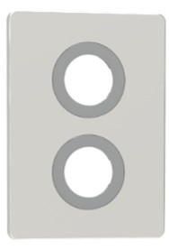 Chrome Wall Plate (plus ABS insert and compression plate) Single outlet