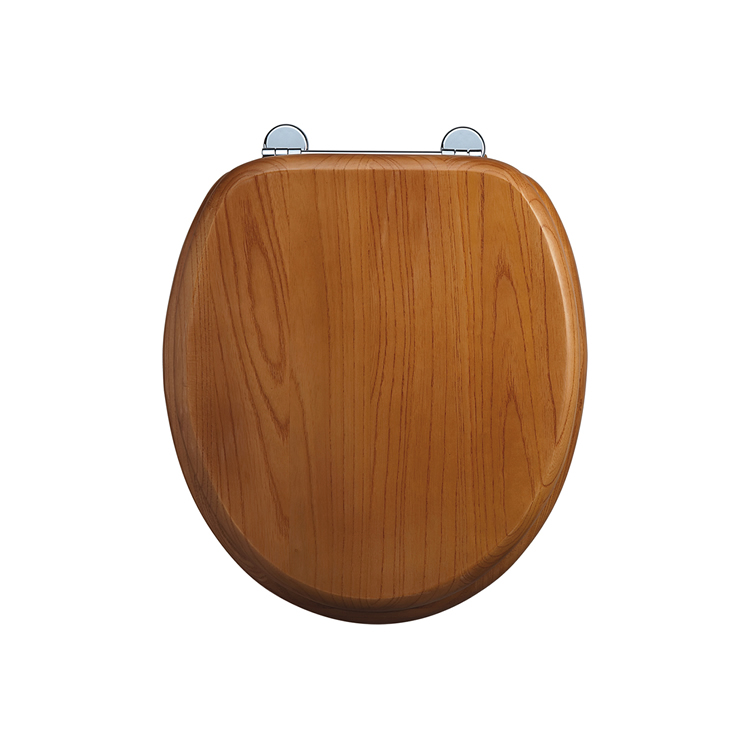 Oak Soft Close Seat with chrome handles