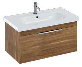Shoreditch 850mm Floor Standing Unit with Origin Round Basin-Caramel