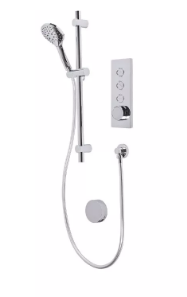 AXIOM TRIPLE FUNCTION PUSH BUTTON VALVE WITH RISER KIT, OVERHEAD SHOWER & SMARTFLOW BATH FILLER