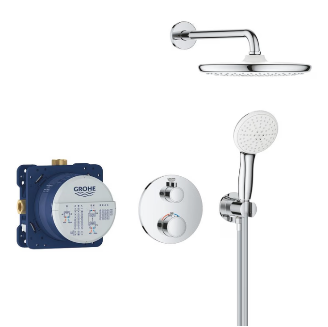 GROHE | Grohtherm Concealed shower system with Tempesta 250