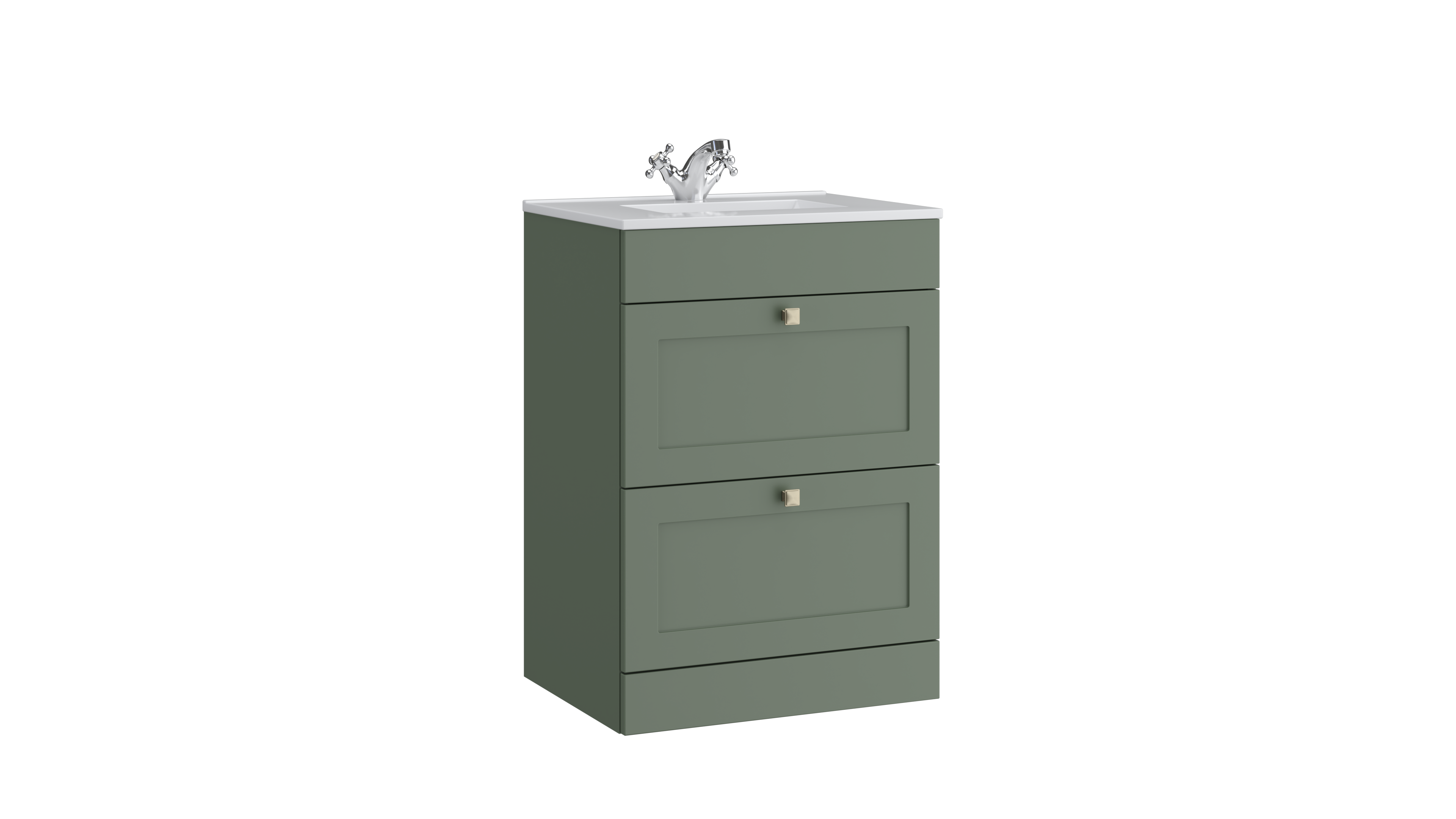 Sanctuary 600mm 2 Drawer Floor Standing Unit Corymbia Green