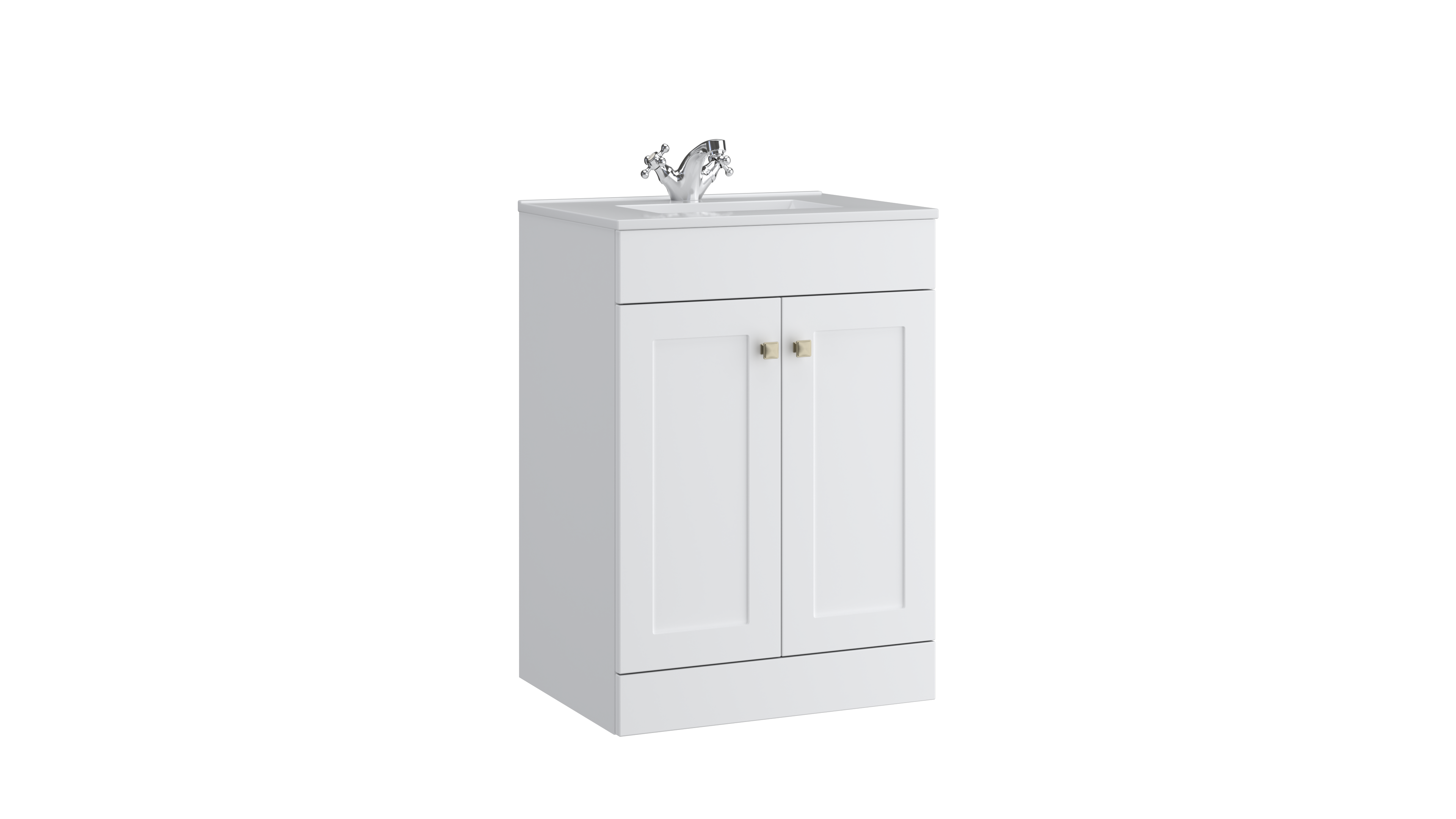 Sanctuary 500mm 2 Door Floor Standing Unit Matt White