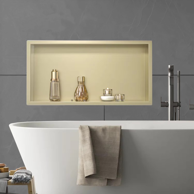 Shower Niche Brush Gold 300 X 600 X 83mm (SNH60-BG)