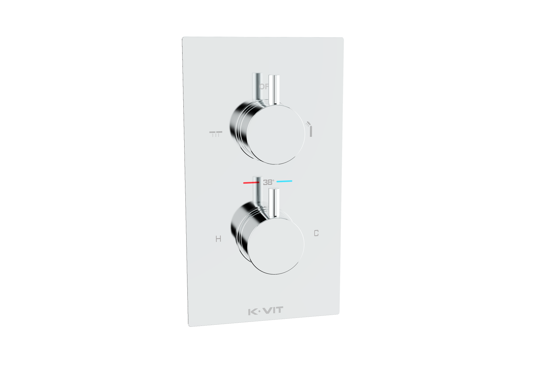 Plan, concealed thermostatic shower valve+diverter