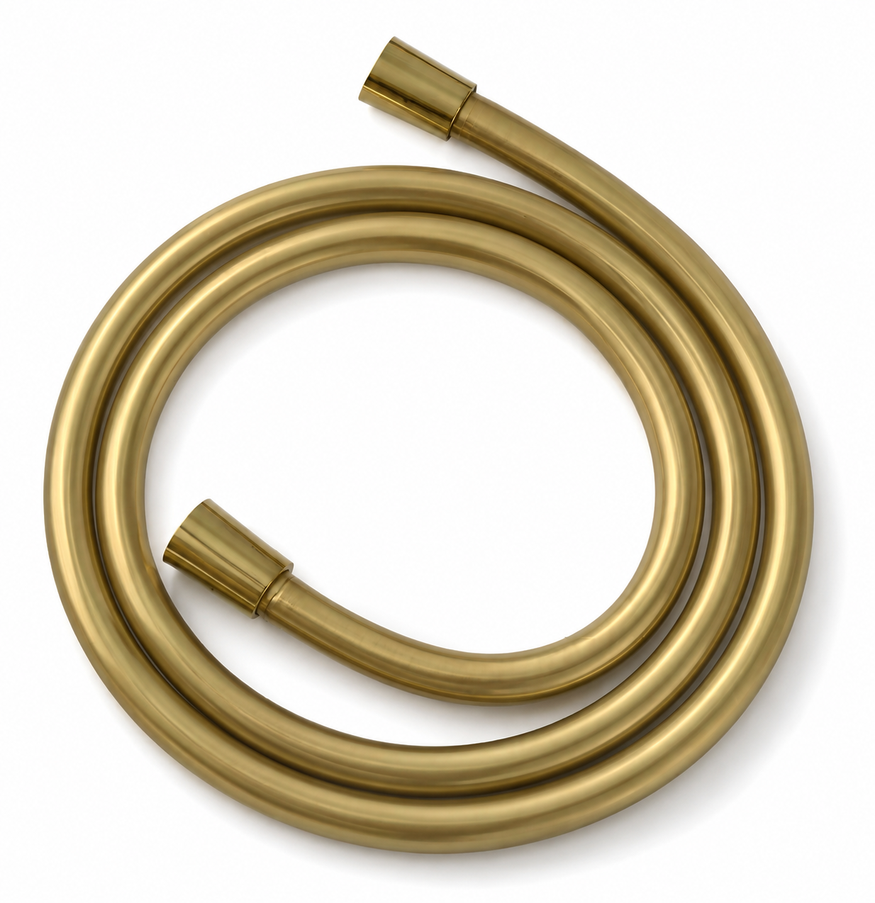 1.5m PVC Smooth Shower Hose Brushed Brass