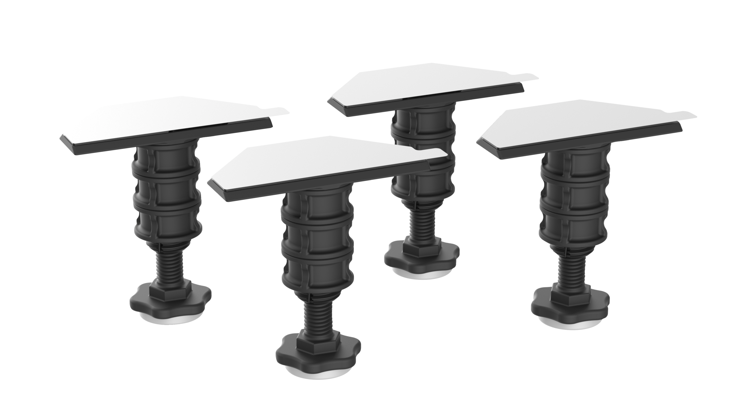 4 BetteSimple Fix installation feet for showers with both side lengths ≤ 900 mm